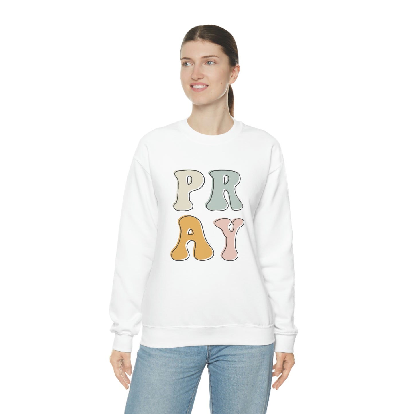 "Pray" Unisex Heavy Blend™ Crewneck Sweatshirt