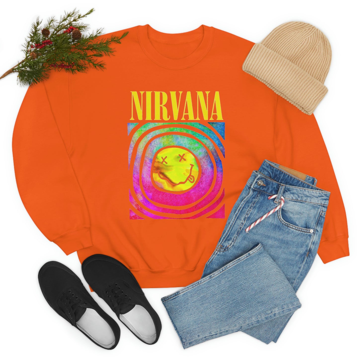 "Nirvana" Graphic Crewneck Sweatshirt