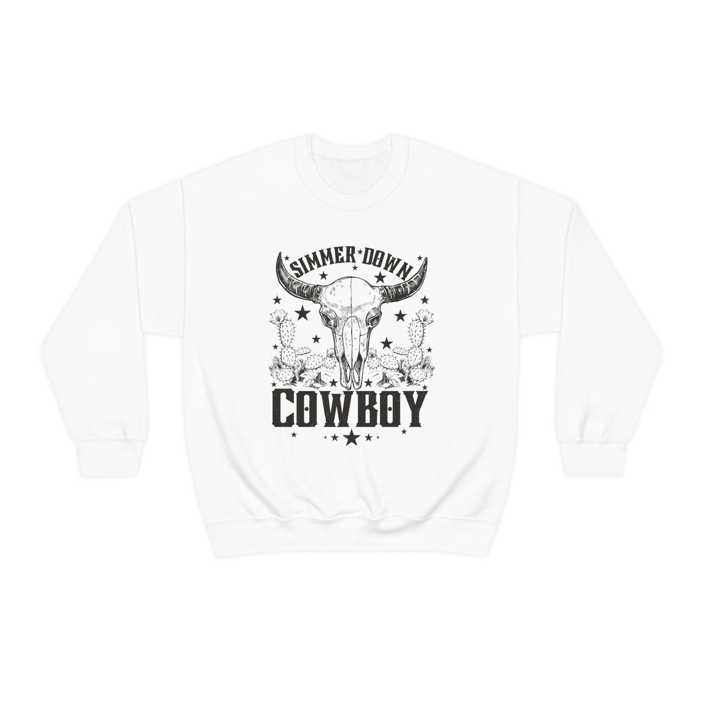 "Simmer Down Cowboy" Unisex Heavy Blend™ Crewneck Sweatshirt