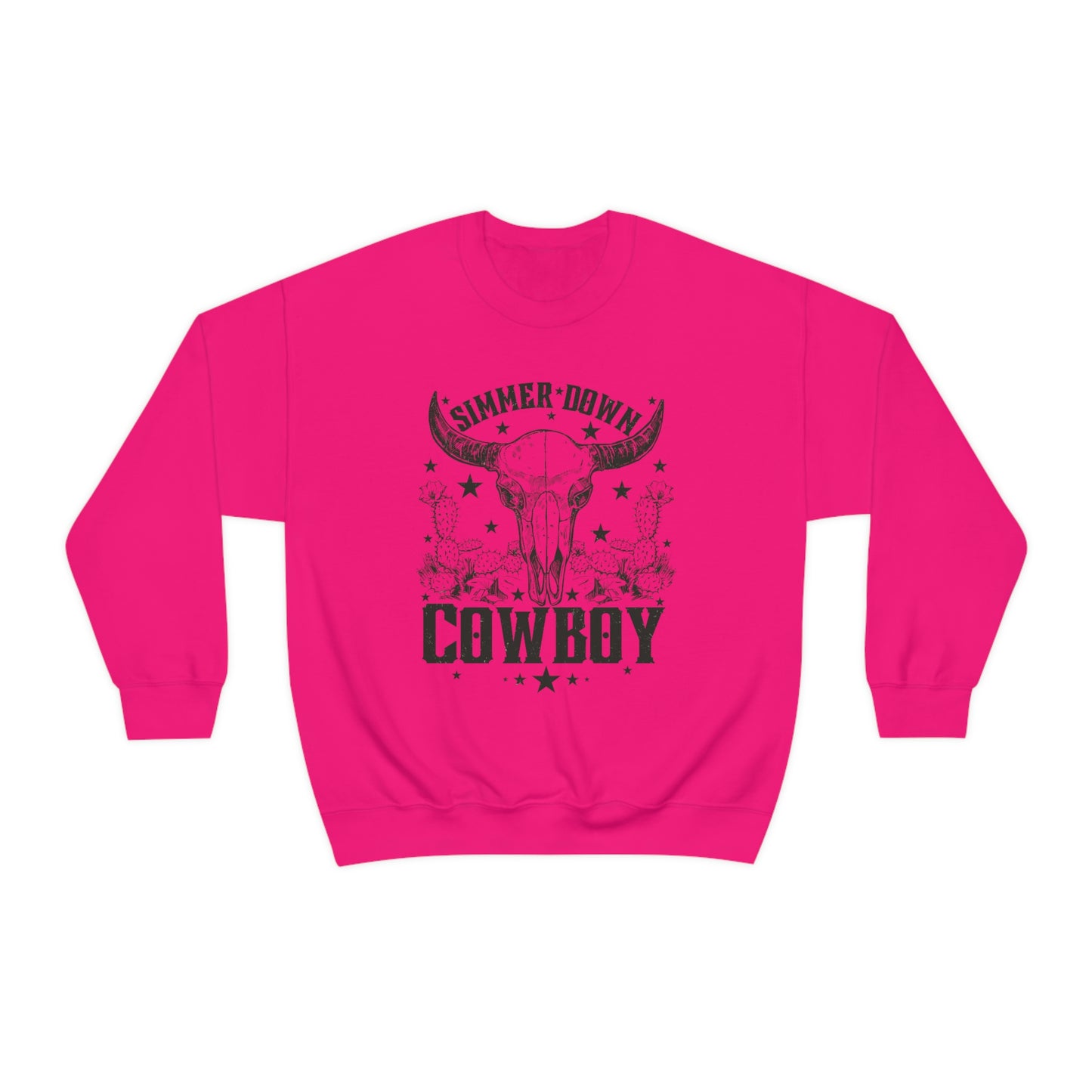 "Simmer Down Cowboy" Unisex Heavy Blend™ Crewneck Sweatshirt