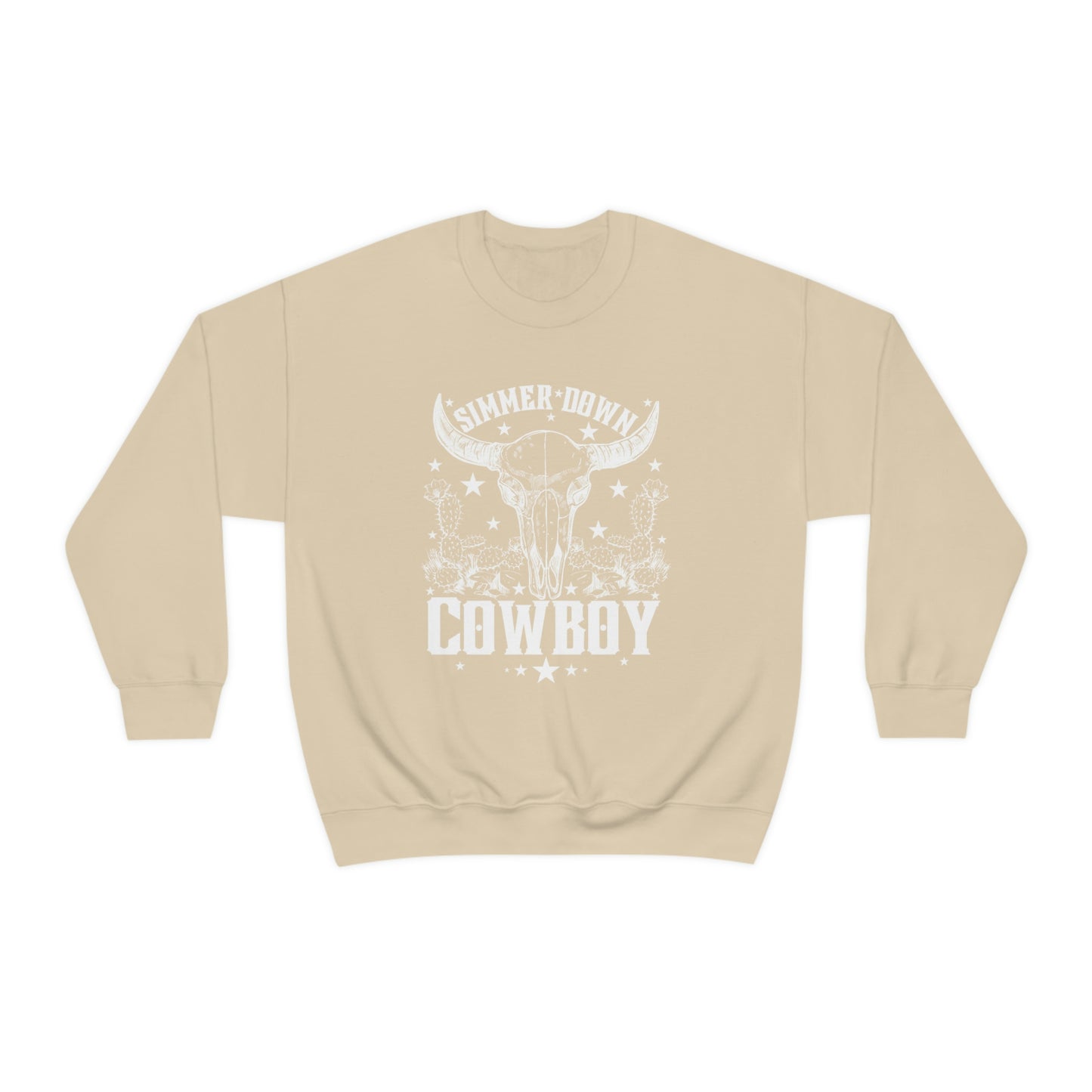 "Simmer Down Cowboy" Unisex Heavy Blend™ Crewneck Sweatshirt