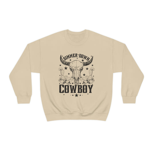 "Simmer Down Cowboy" Unisex Heavy Blend™ Crewneck Sweatshirt