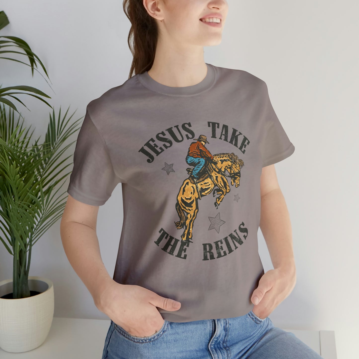 "Jesus Take the Reins" Bella Canvas Short Sleeve Tee