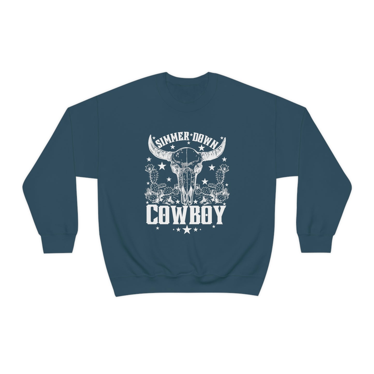 "Simmer Down Cowboy" Unisex Heavy Blend™ Crewneck Sweatshirt