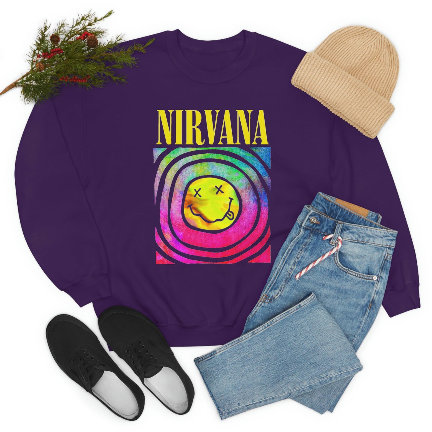 "Nirvana" Graphic Crewneck Sweatshirt