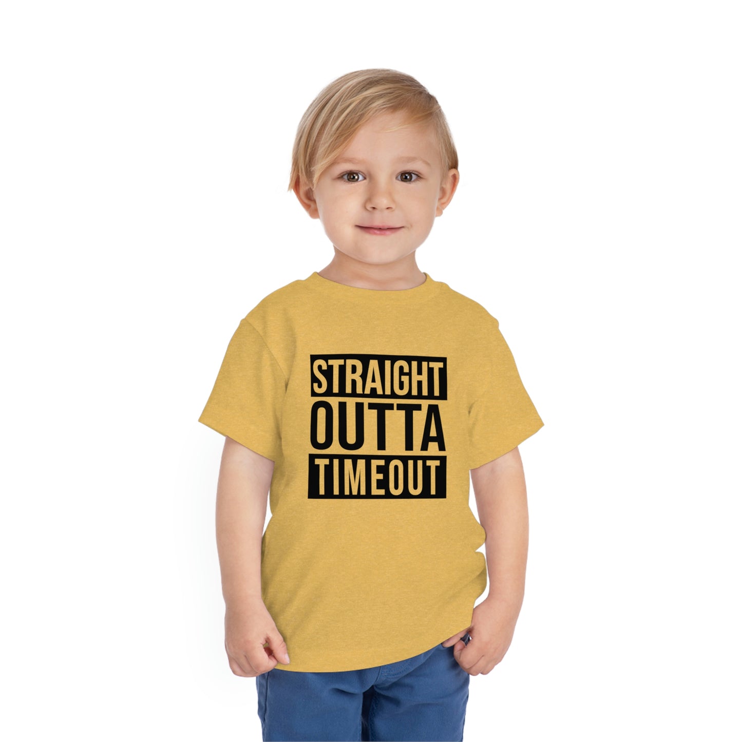 "Straight Outta Timeout" Toddler Short Sleeve Tee (2T-5T)