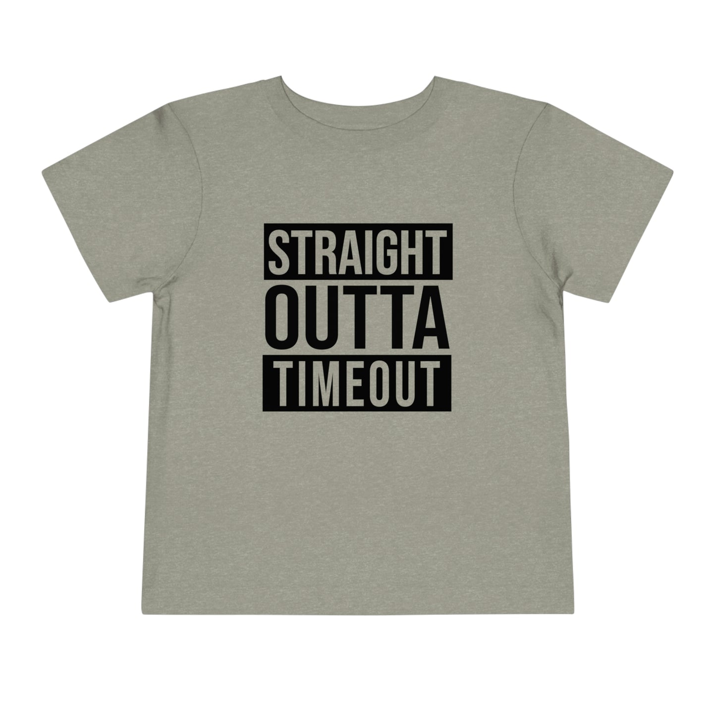 "Straight Outta Timeout" Toddler Short Sleeve Tee (2T-5T)