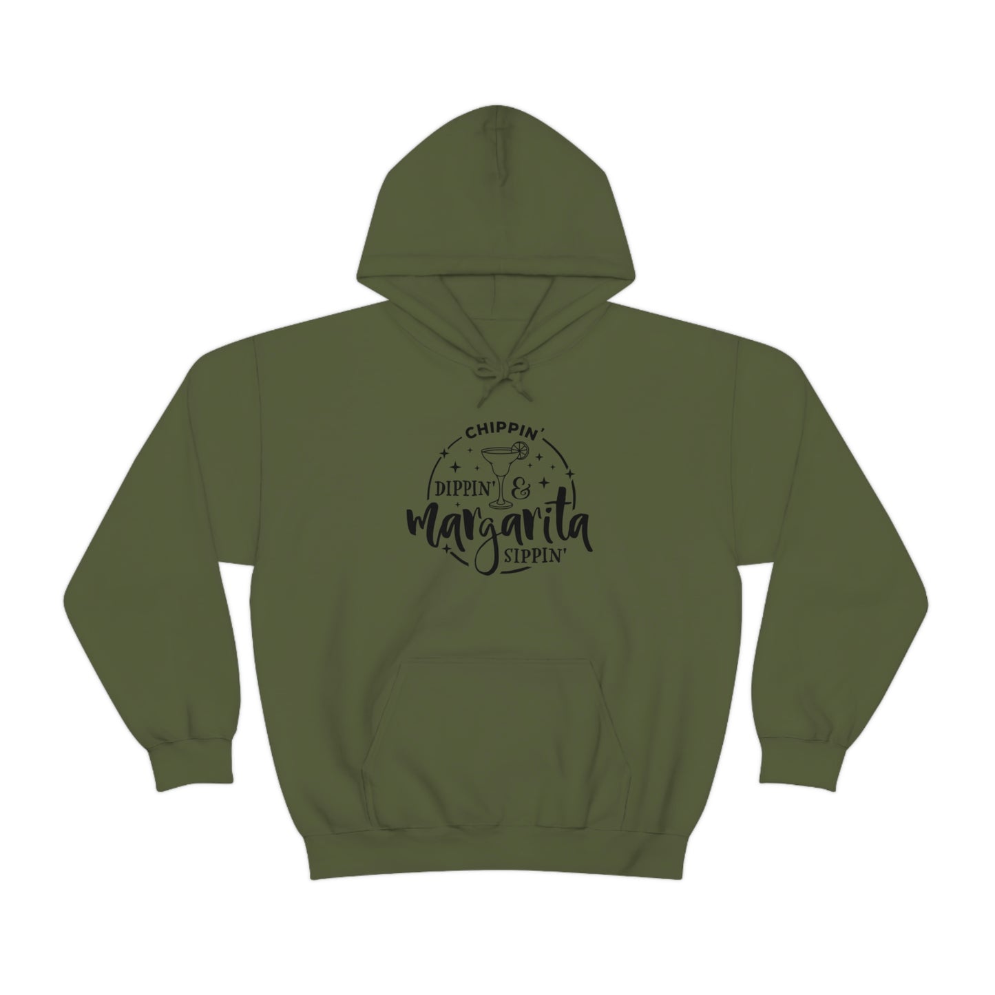 "Chippin, Dippin, and Margarita Sippin" Unisex Heavy Blend™ Hooded Sweatshirt