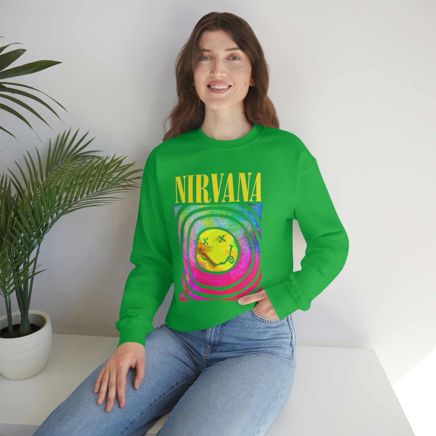 "Nirvana" Graphic Crewneck Sweatshirt