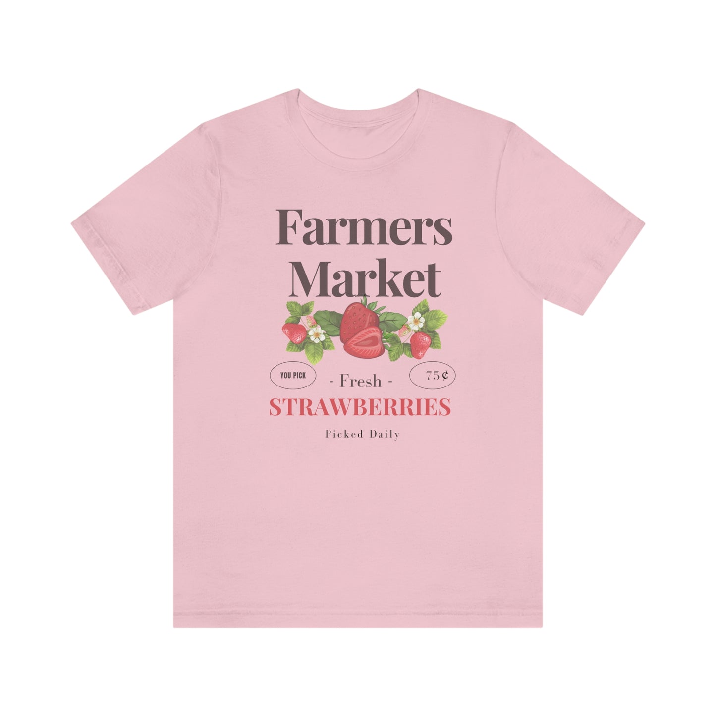 "Fresh Strawberries" Unisex Jersey Short Sleeve Tee (Bella Canvas 3001)