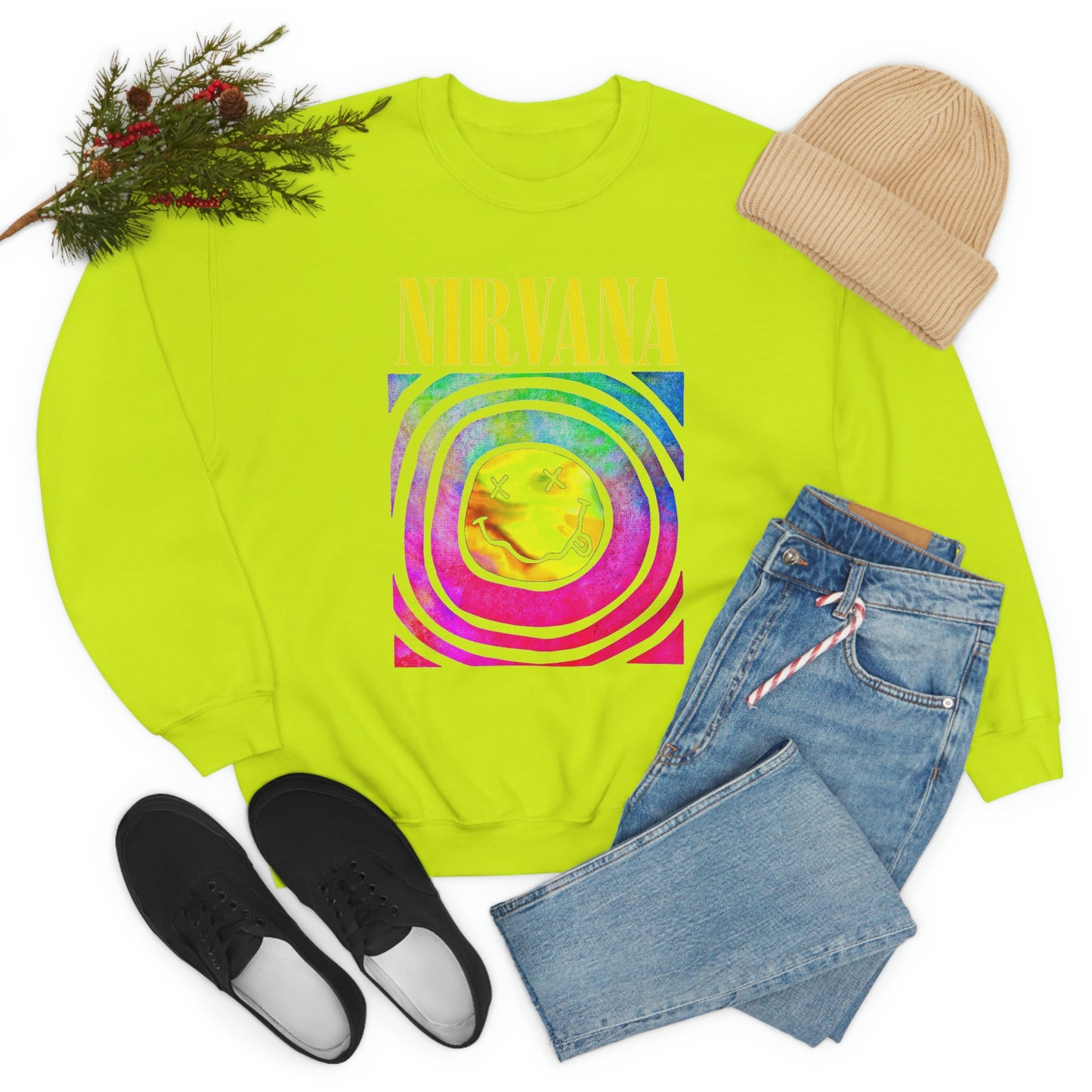 "Nirvana" Graphic Crewneck Sweatshirt