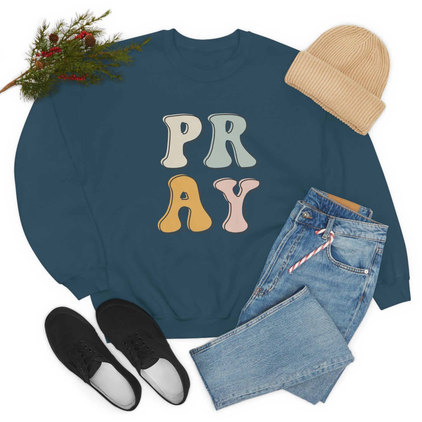 "Pray" Unisex Heavy Blend™ Crewneck Sweatshirt