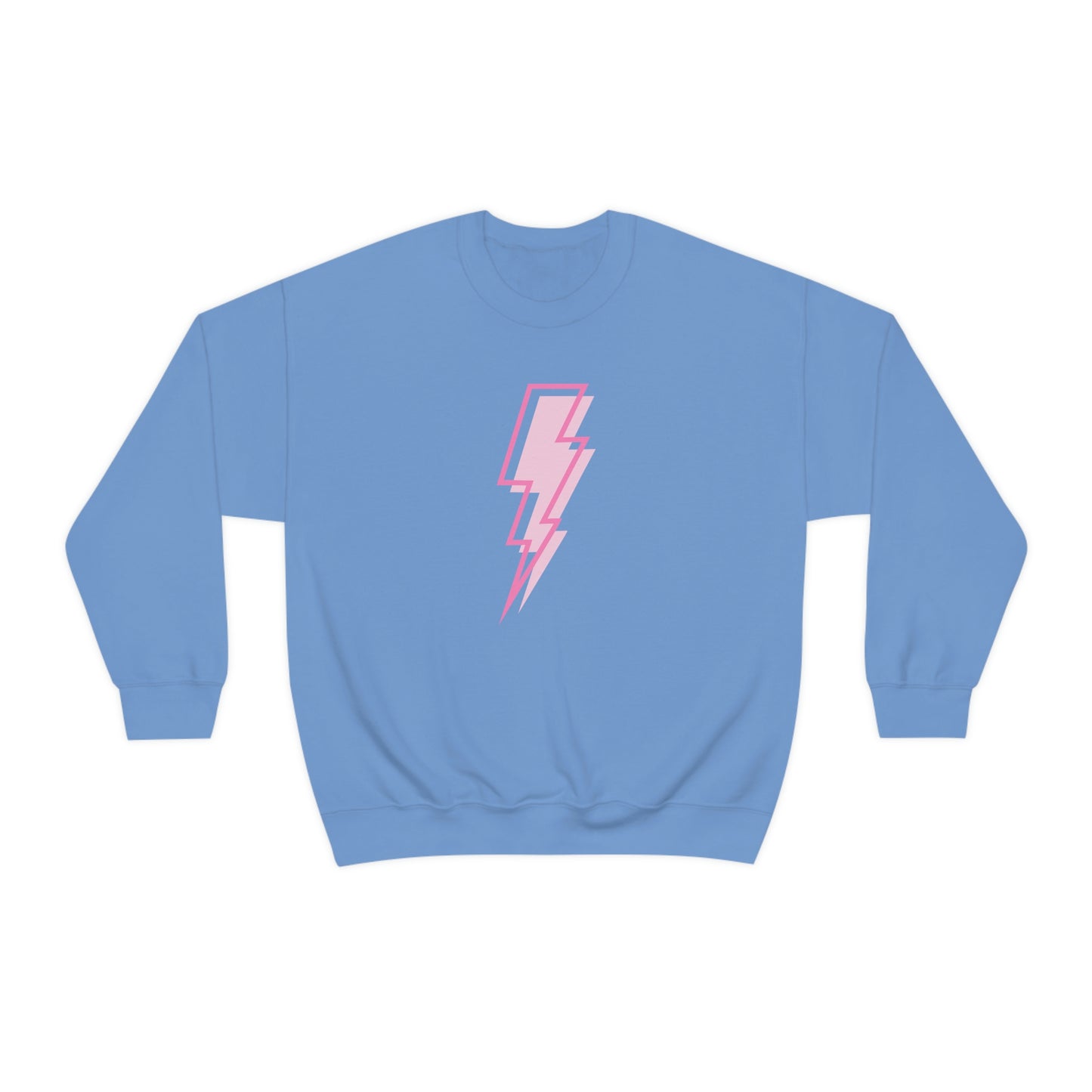 "Pink Lightning Bolt" Unisex Crewneck Sweatshirt