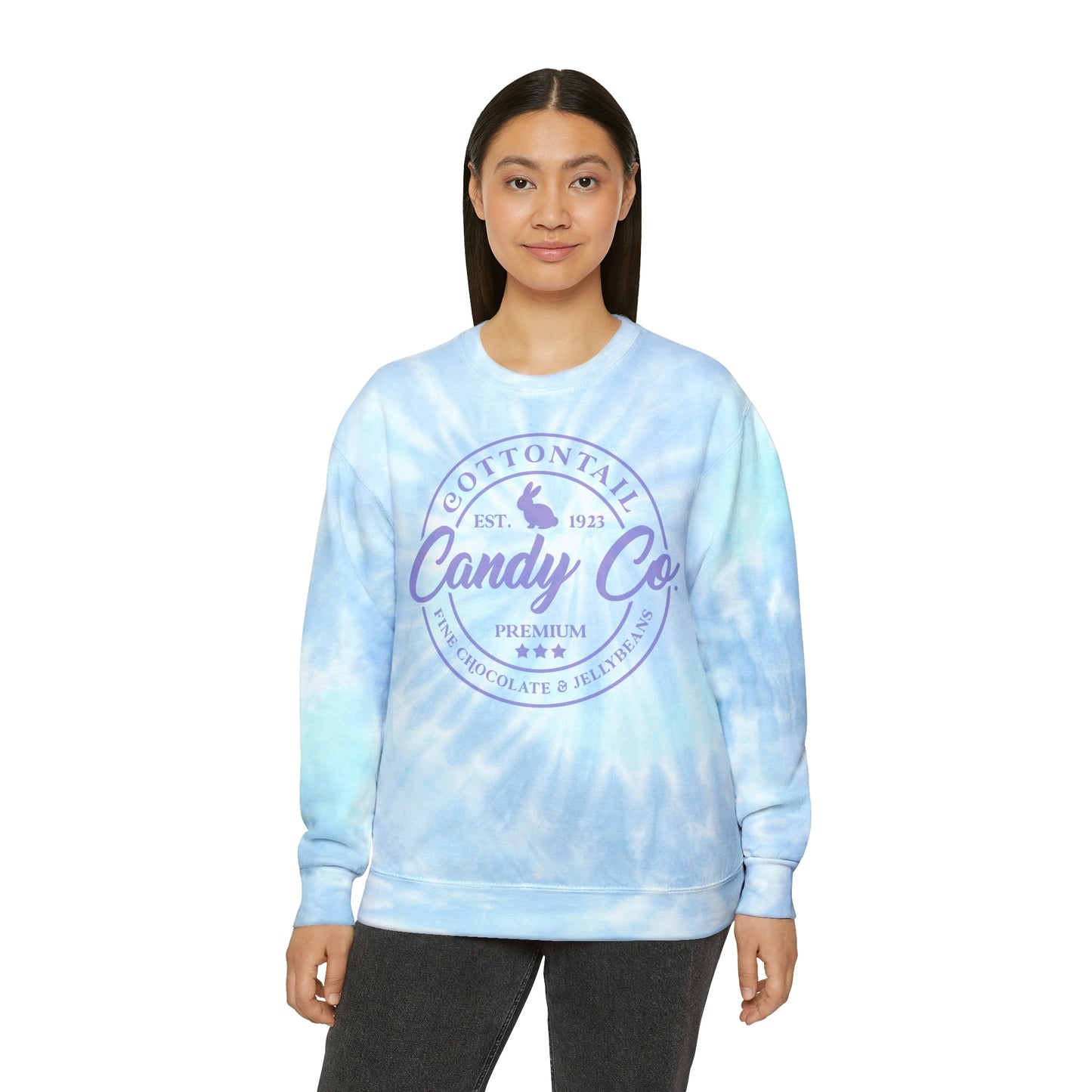 "Cotton Tail Candy Sweatshirt" Unisex Tie-Dye Sweatshirt