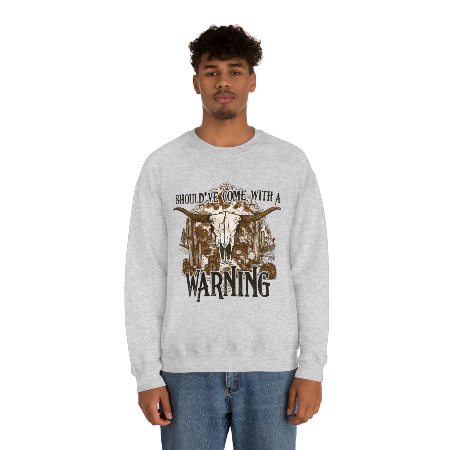 "Should've Come With A Warning" Unisex Crewneck Sweatshirt
