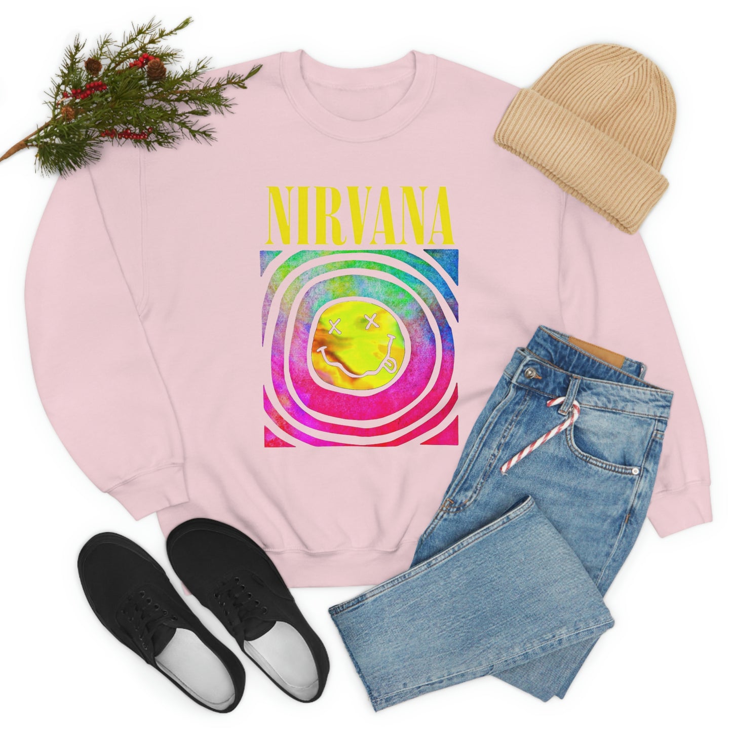 "Nirvana" Graphic Crewneck Sweatshirt