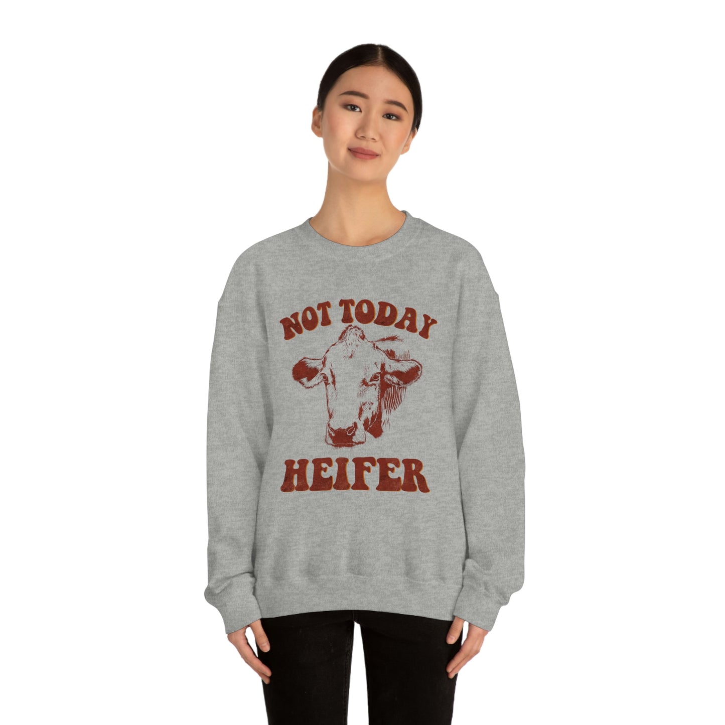 "Not Today Heifer" Unisex Heavy Blend™ Crewneck Sweatshirt