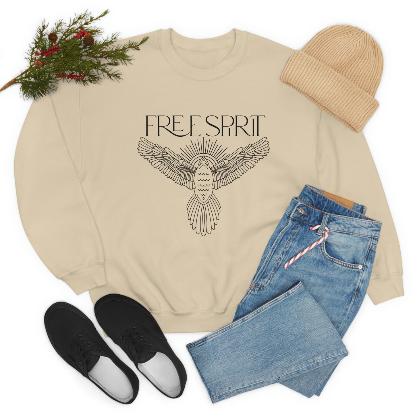 "Free Spirit" Unisex Crewneck Sweatshirt