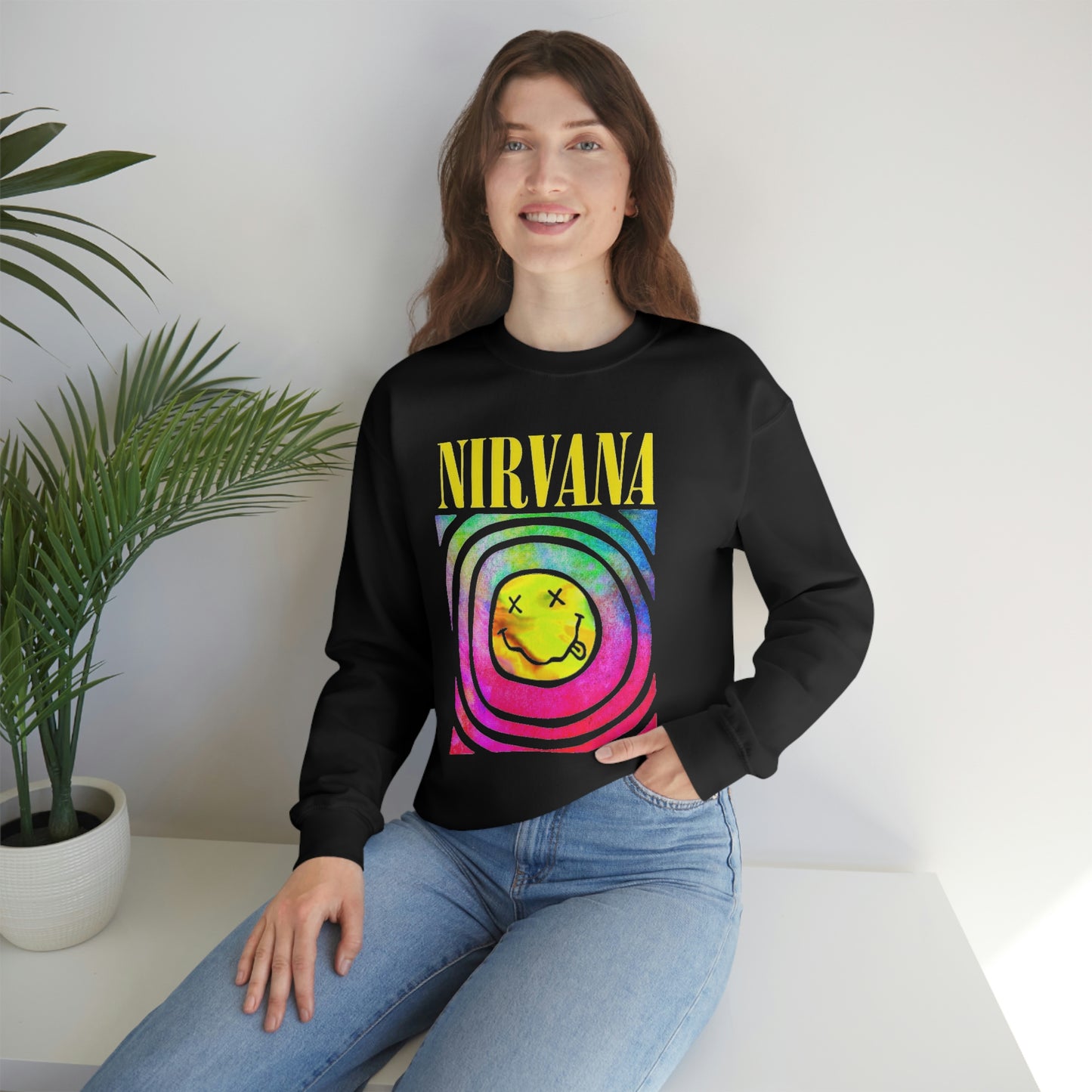 "Nirvana" Graphic Crewneck Sweatshirt