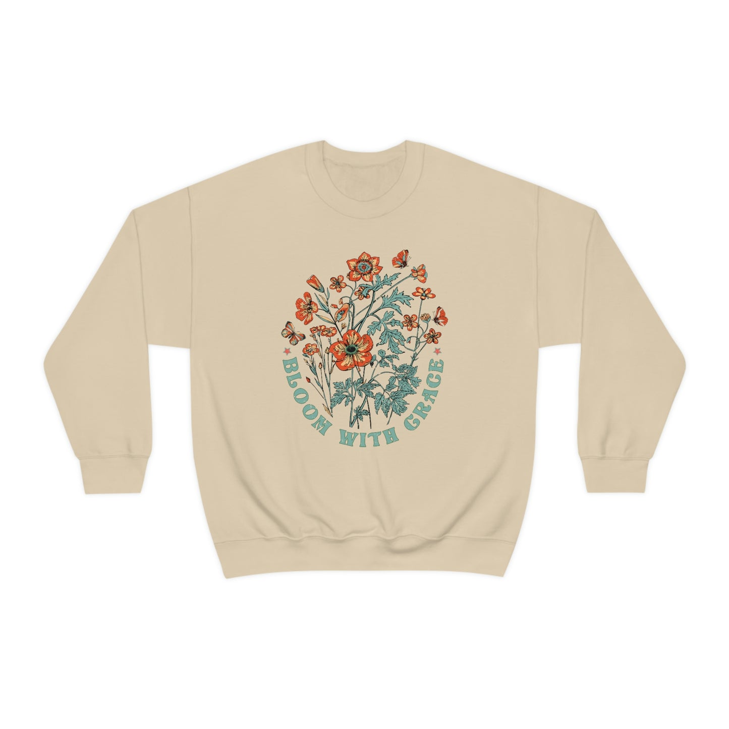 "Bloom With Grace" Unisex Crewneck Sweatshirt