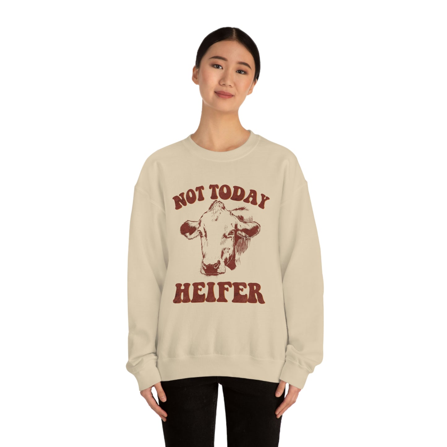 "Not Today Heifer" Unisex Heavy Blend™ Crewneck Sweatshirt