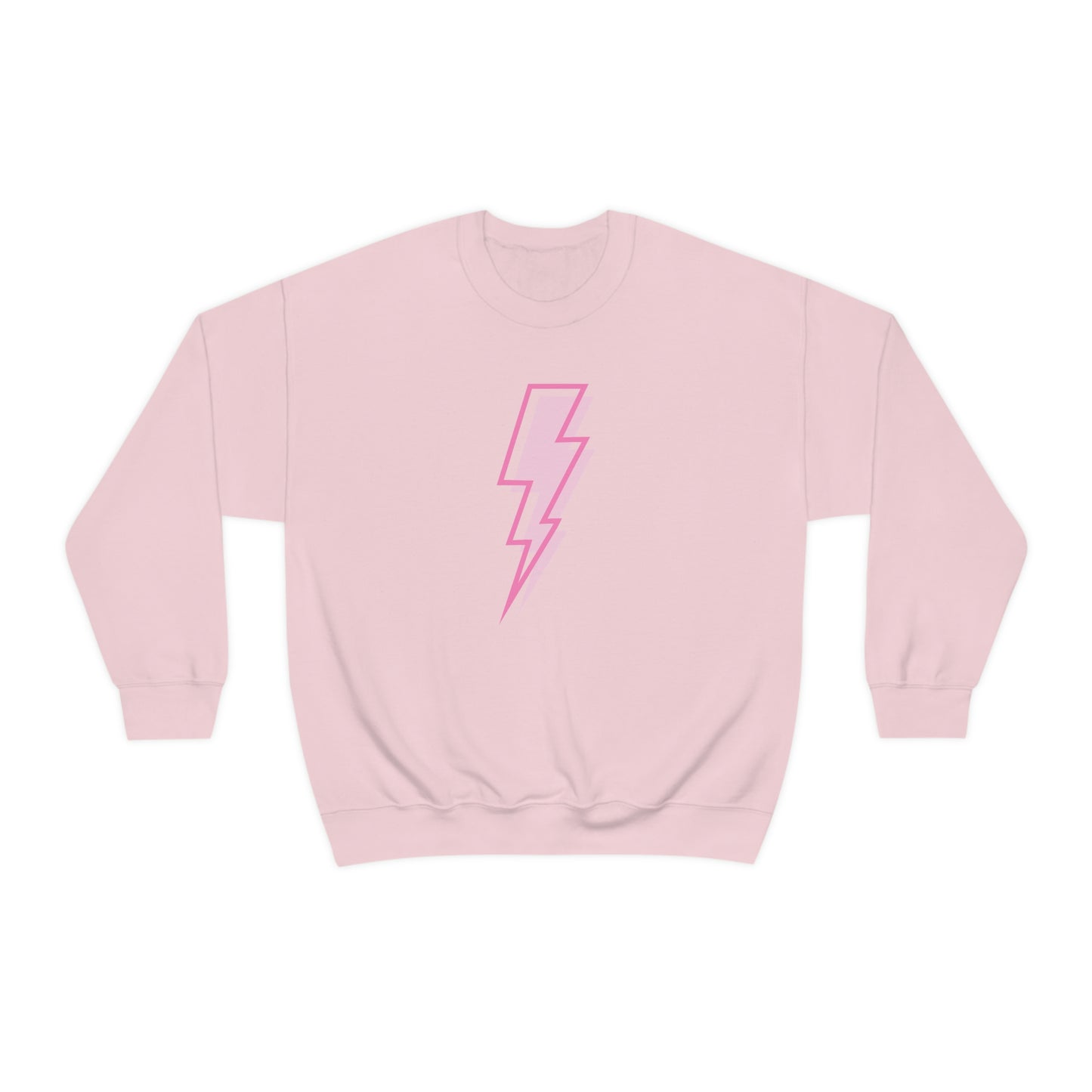 "Pink Lightning Bolt" Unisex Crewneck Sweatshirt