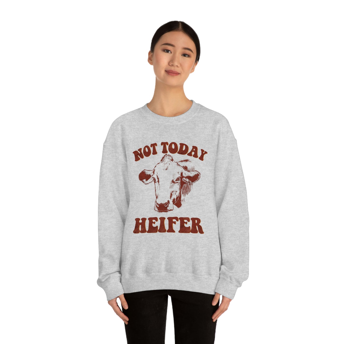 "Not Today Heifer" Unisex Heavy Blend™ Crewneck Sweatshirt