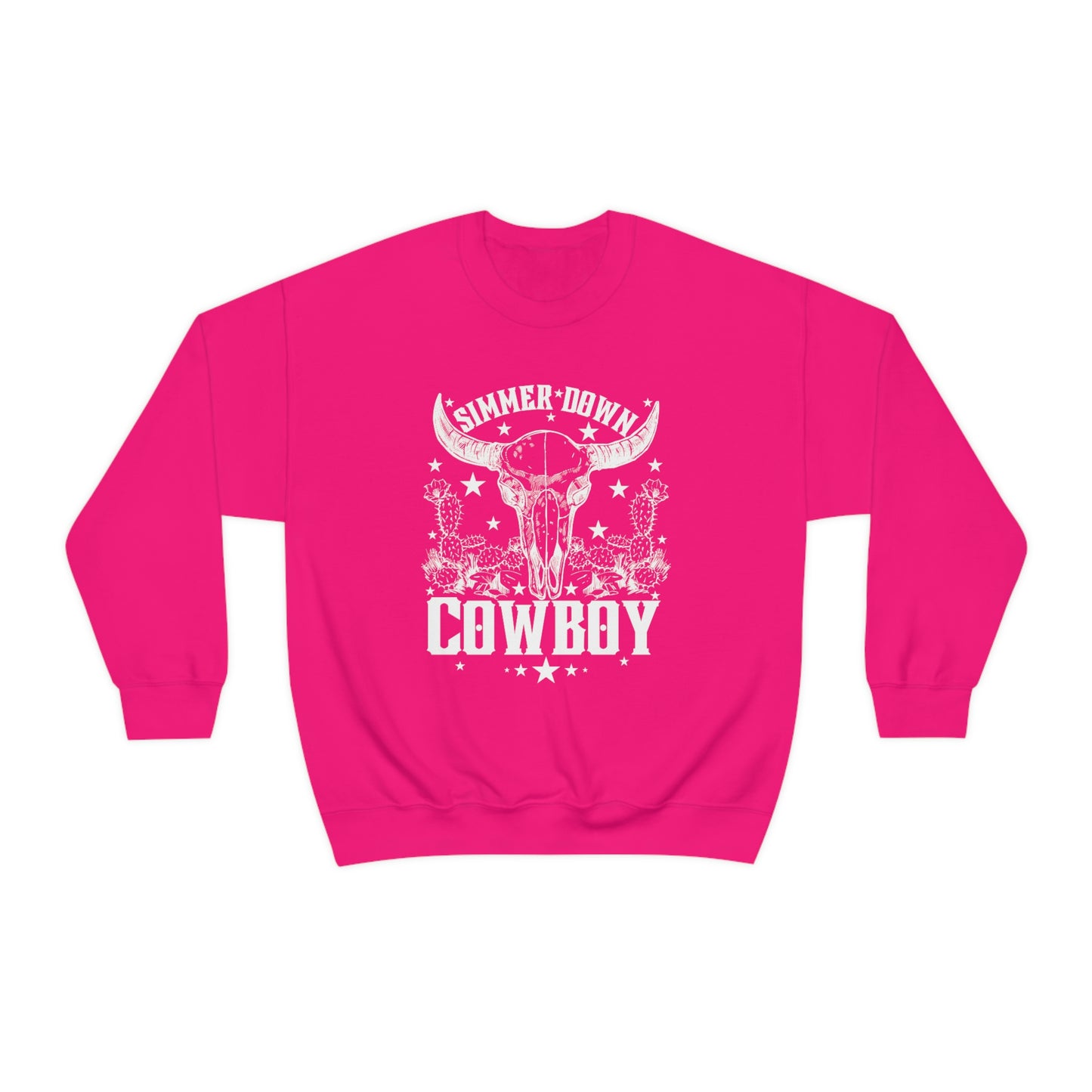 "Simmer Down Cowboy" Unisex Heavy Blend™ Crewneck Sweatshirt