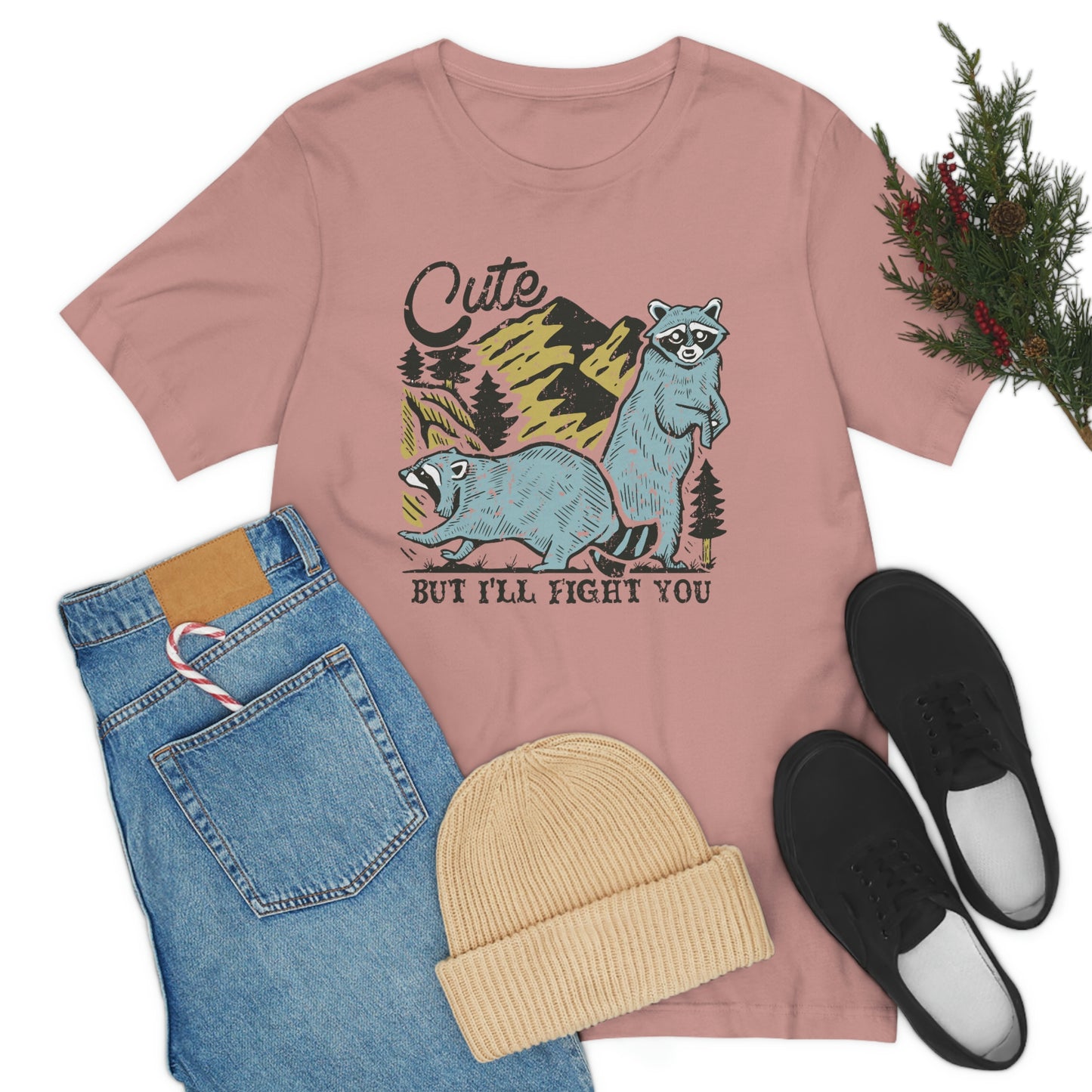 "Cute, but I'll fight you" Bella Canvas Unisex Jersey Short Sleeve Tee